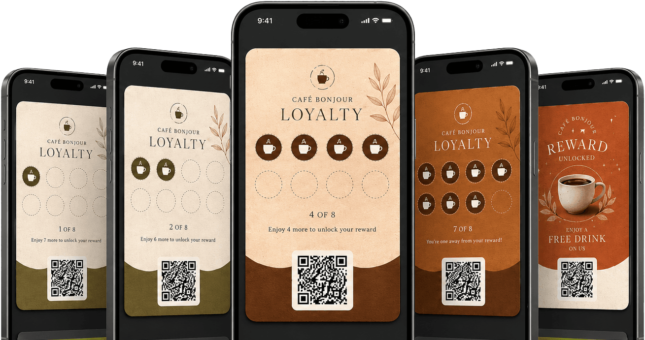 Kawhe how it works loyalty screens